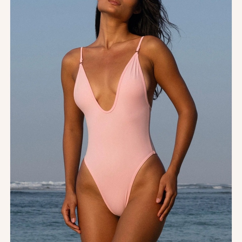 Gooseberry one piece baby pink swimsuit